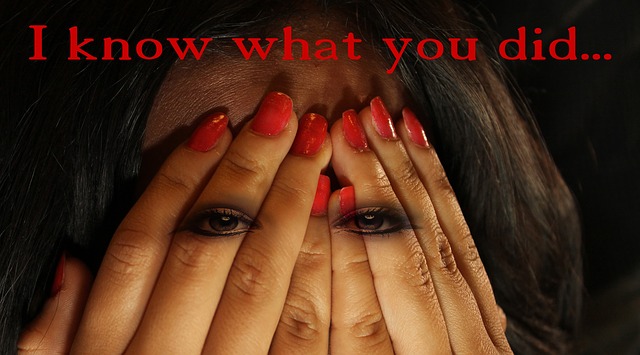 Domestic Violence Defense Attorney Tampa - Photo of a woman with hands over her face and it reads I nkkow what you did.