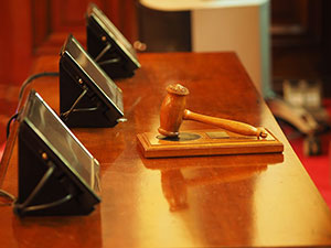 Violation of Probation Attorney in Tampa Florida. Photo of court room with gavel